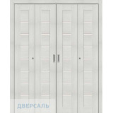 Двойная складная дверь Браво 22 bianco melinga