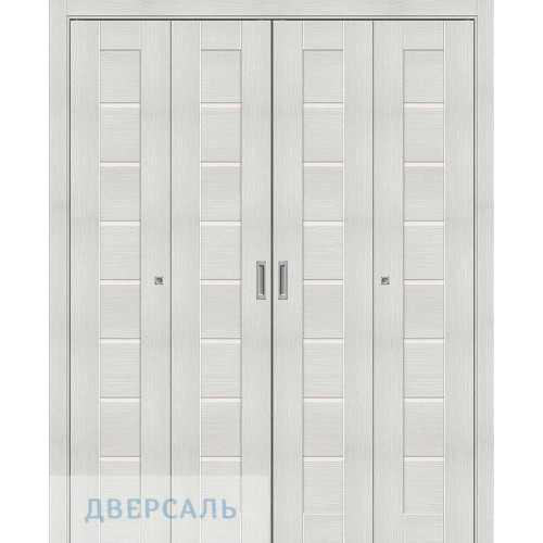 Двойная складная дверь Браво 22 bianco melinga