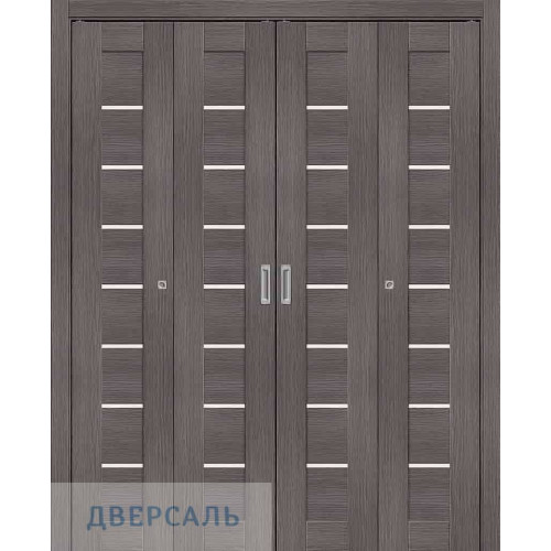 Двойная складная дверь Браво 22 grey melinga