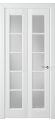 Складная дверь ГЛАНТА (57) белая эмаль ПO