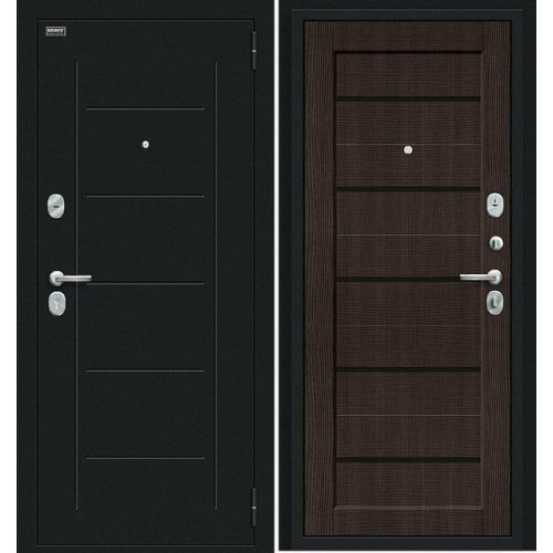 Входная дверь Борн букле черное/wenge melinga