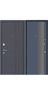 Входная дверь М16  Profildoors 5E антрацит\серебро.мат. лак