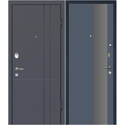 Входная дверь М16  Profildoors 5E антрацит\серебро.мат. лак